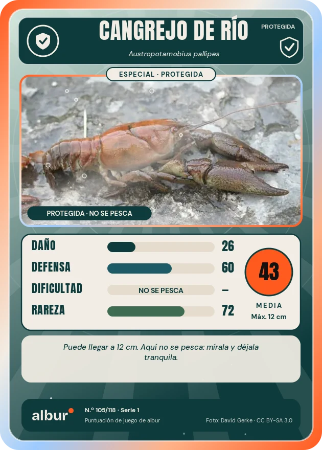 Carta de albur: Cangrejo de río