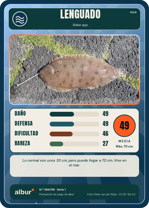 Carta de albur: Lenguado