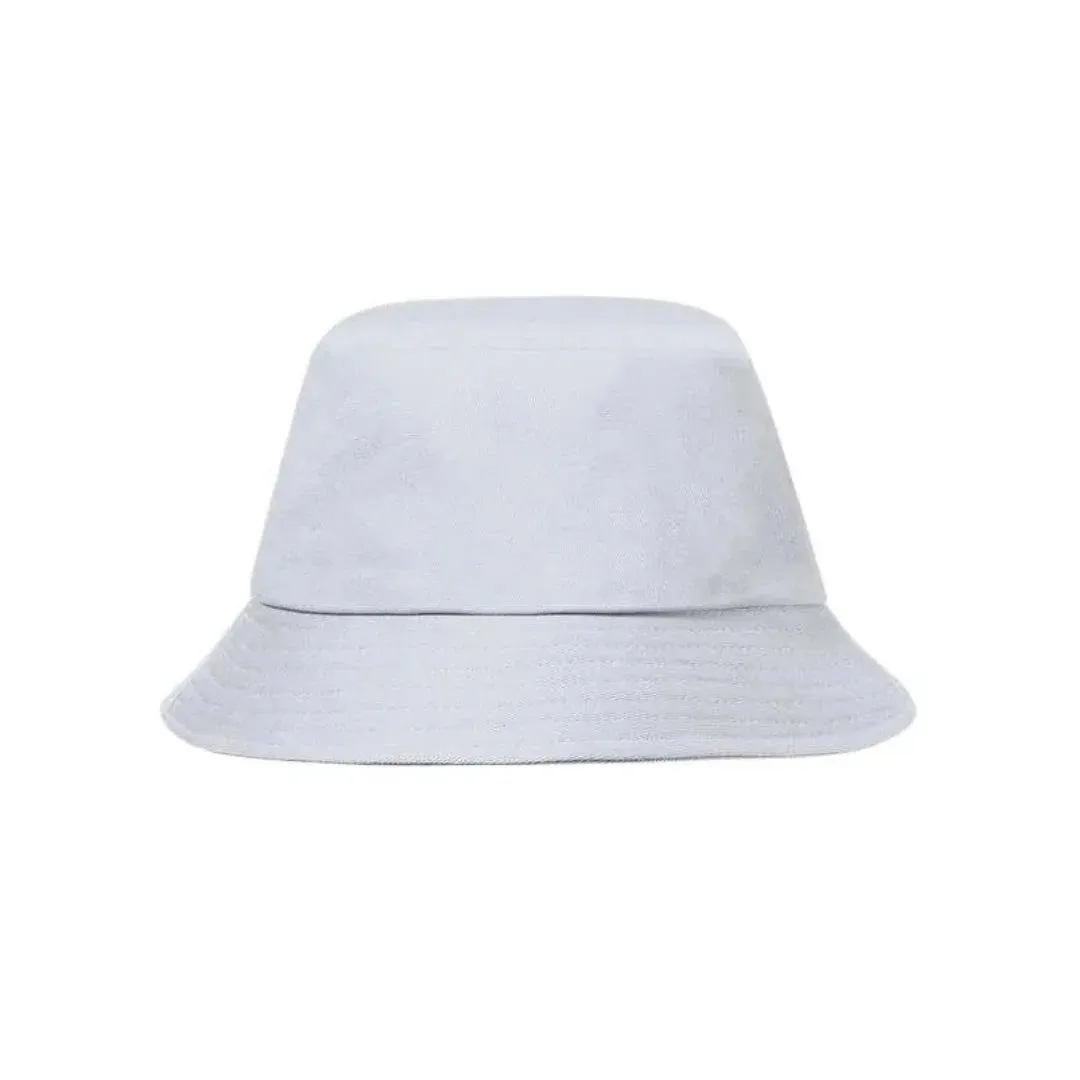 Gorro bucket de algodón liso en blanco