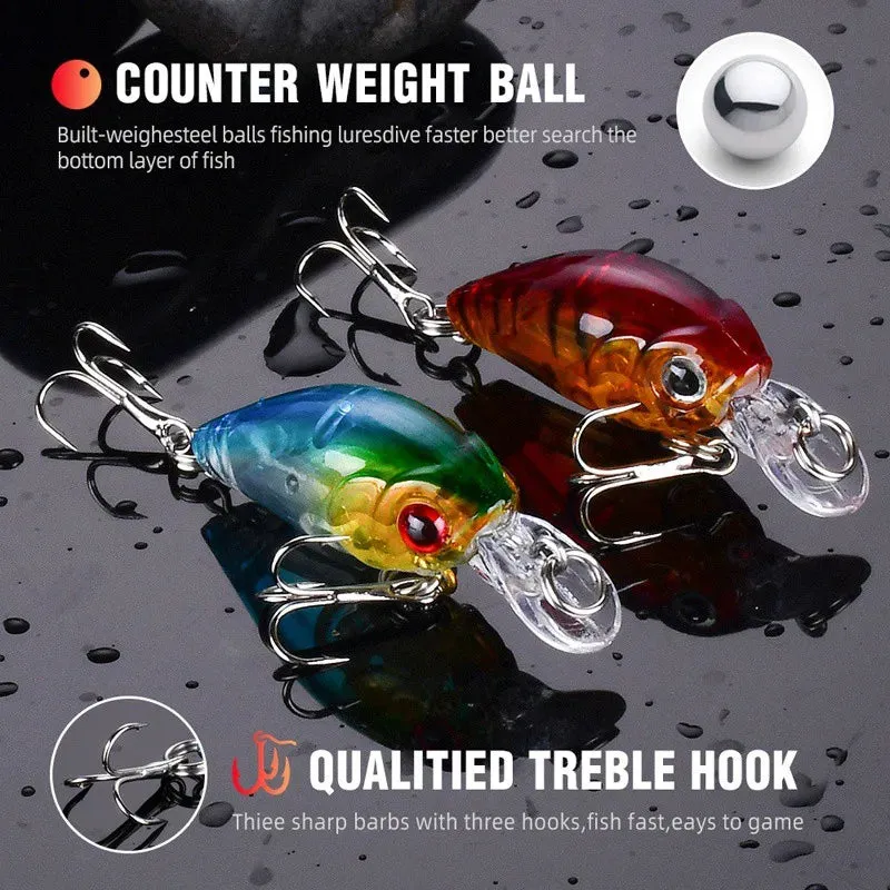 Mini crankbaits 4,5 cm 3,5 g, pack de 8 – foto 1